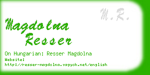 magdolna resser business card